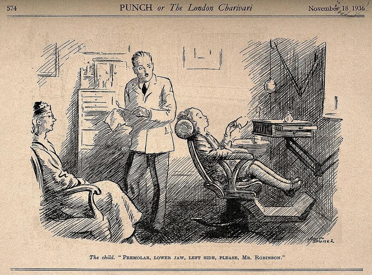 A precocious child telling a dentist exactly what is wrong w Wellcome V0011555