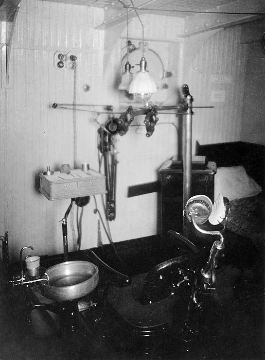 Dental office, USS Kroonland, March 1919